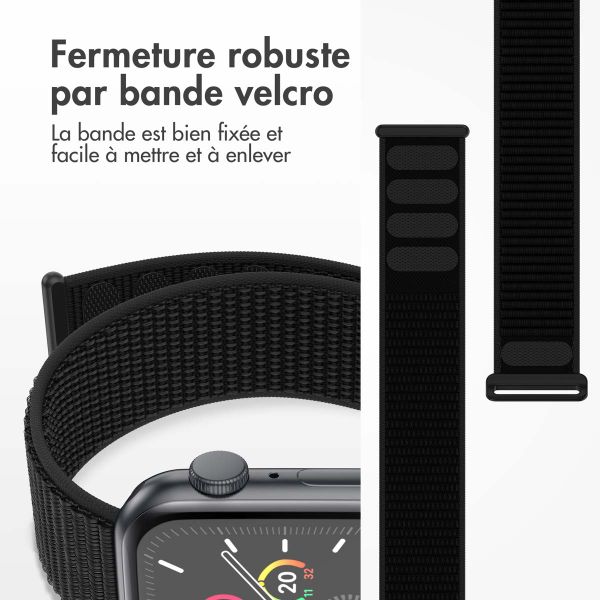imoshion Bracelet en nylon Apple Watch | 38/40/41/42 mm - Noir