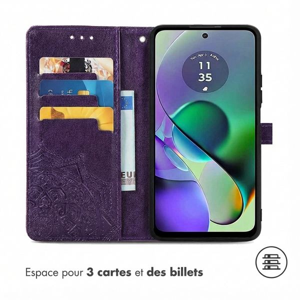 imoshion Etui de télephone Mandala Motorola Moto G54 - Violet
