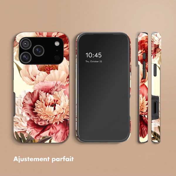 Selencia Coque arrière Vivid avec MagSafe Apple iPhone 18 Pro Max / 17 Pro Max - Vintage Peony