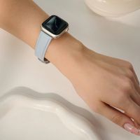 Burga Bracelet en cuir véritable  - Apple Watch | 44/45/46/49 mm / Connexion universelle 20 mm - Dream / Silver