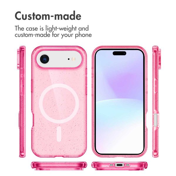imoshion Coque Pailletée avec MagSafe Apple iPhone Air - Rose