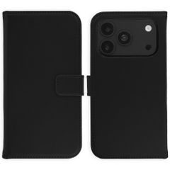 Selencia Étui portefeuille en cuir véritable Apple iPhone 18 Pro Max / 17 Pro Max - Noir