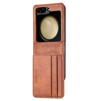 imoshion Étui de télephone portefeuille Luxe Samsung Galaxy Z Flip 6 - Marron