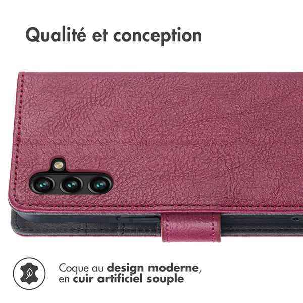imoshion Étui de télephone portefeuille de luxe Samsung Galaxy A13 (4G) - Bordeaux