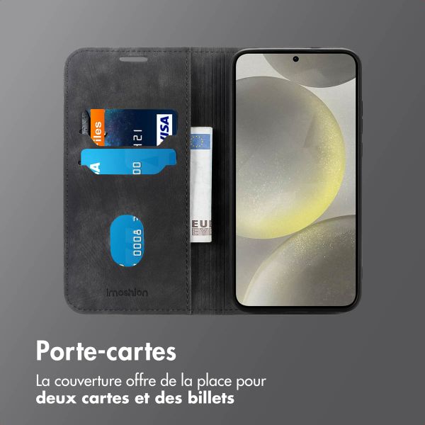 imoshion Étui de téléphone portefeuille Slim Samsung Galaxy S25 / S24 - Noir
