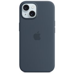 Apple Coque en silicone MagSafe Apple iPhone 15 - Storm Blue