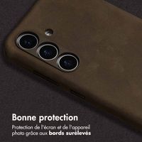 Accezz Coque MagSafe en cuir vintage Samsung Galaxy S25 / S24 - Rustic Brown