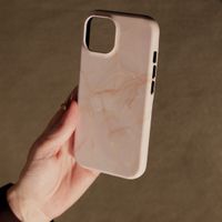 Selencia Coque arrière Vivid avec MagSafe Apple iPhone 16 - Golden Beige Marble