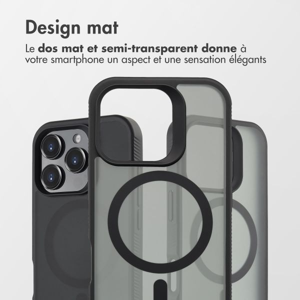 Accezz Coque Givrée Robuste avec MagSafe Apple iPhone 16 Pro Max - Noir