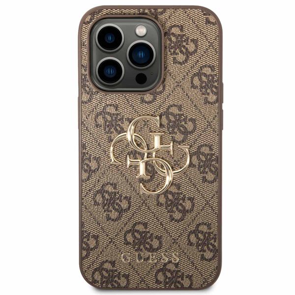 Guess Coque 4G Metal Logo Backcover Apple iPhone 15 Pro - Marron