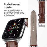 imoshion Bracelet cuir crocodile Apple Watch | 44/45/46/49 mm - Marron
