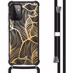 imoshion Coque Design avec cordon Samsung Galaxy A72 - Golden Leaves
