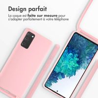imoshion Coque en silicone avec cordon Samsung Galaxy S20 FE - Rose