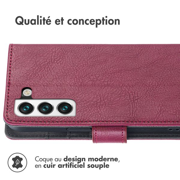 imoshion Étui de télephone portefeuille de luxe Samsung Galaxy S21 - Bordeaux