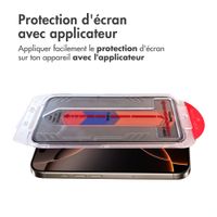 Accezz Protection d'écran en verre trempé avec filtre de confidentialité + Applicateur Apple iPhone 15 Pro