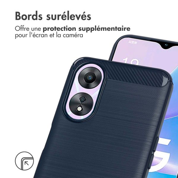 imoshion Coque Brushed Oppo A58 - Bleu foncé