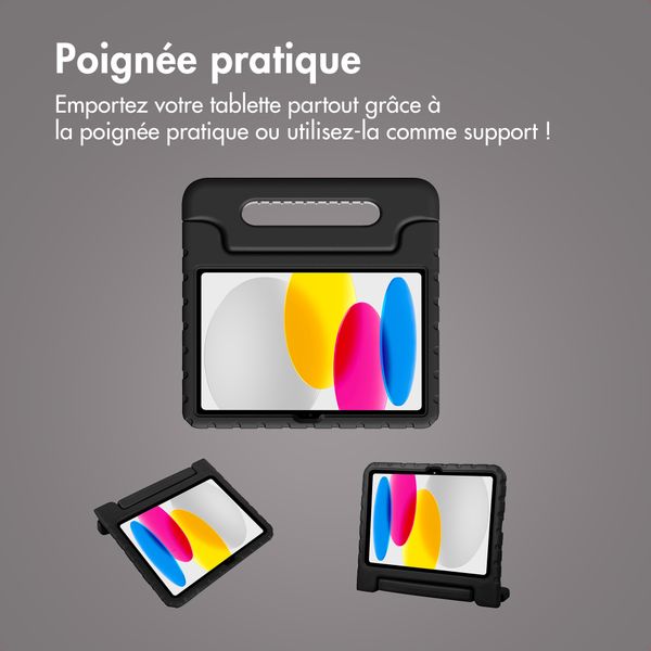 imoshion Coque kidsproof avec poignée Apple iPad 11 (2025) 11 pouces A16 / iPad 10 (2022) 10.9 pouces - Noir