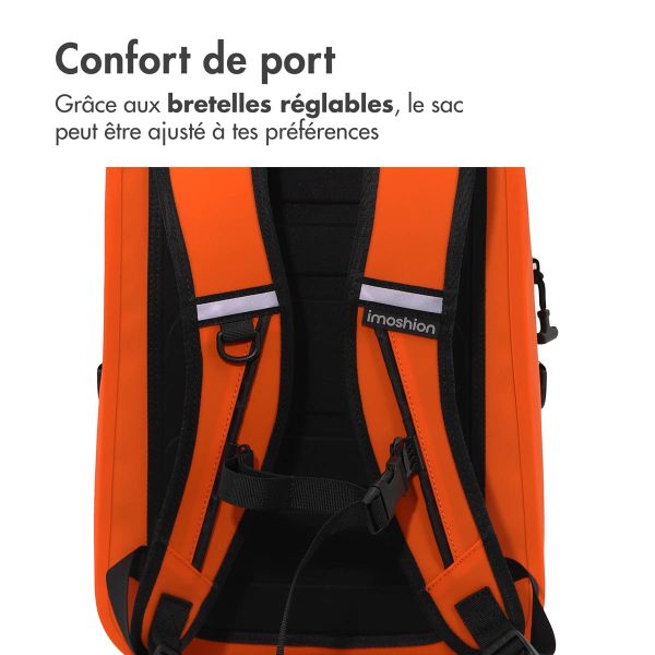 imoshion Sac à dos Hermétique et Étanche 20L - Grand - Orange abricot