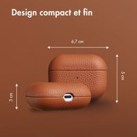 Accezz Coque en cuir véritable  Apple Airpods Pro - Cognac