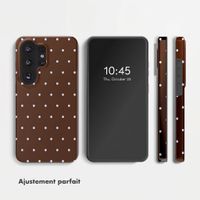Selencia Coque arrière Vivid avec MagSafe Samsung Galaxy S26 Ultra - Happy Dots Chocolate