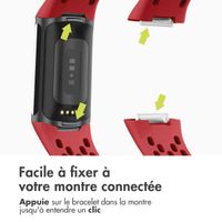 imoshion Bracelet sport en silicone avec boucle Fitbit Charge 5 / 6 - Rose