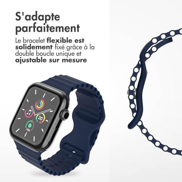 imoshion Bracelet Athletic en silicone Apple Watch | 44/45/46/49 mm - Bleu foncé