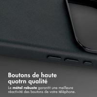 Accezz Coque arrière en cuir avec MagSafe Apple iPhone 18 Pro Max / 17 Pro Max - Onyx Black