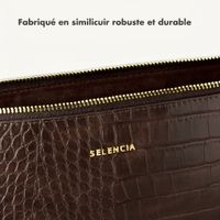 Selencia Pochette ordinateur Croco 13 pouces - Choco Brown