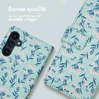 imoshion Étui de télephone portefeuille Design Samsung Galaxy A34 (5G) - Blue Flowers