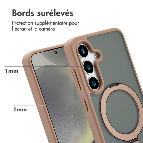 Accezz Coque Ring Stand avec MagSafe Samsung Galaxy S24 - Marron