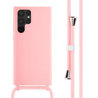 imoshion Coque en silicone avec cordon Samsung Galaxy S22 Ultra - Rose