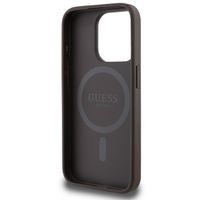 Guess Coque 4G Metal Logo MagSafe Apple iPhone 15 Pro - Marron