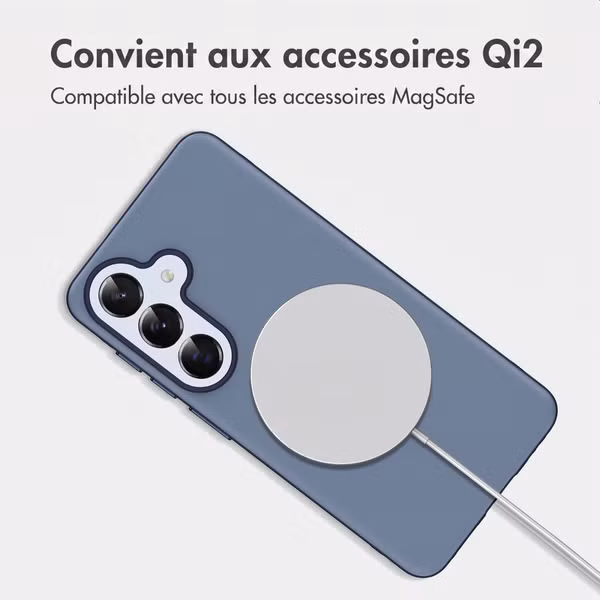 imoshion Coque arrière Color avec Thin MagSafe Ring Samsung Galaxy S25 / S24 - Bleu foncé