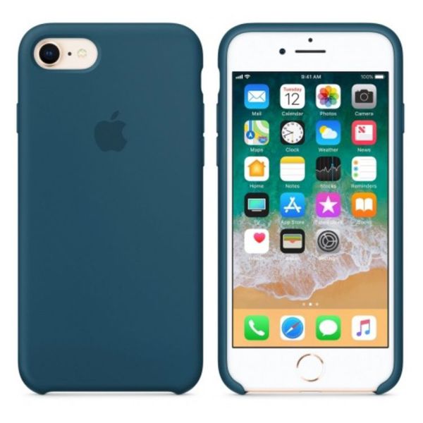 Apple Coque en silicone Apple iPhone SE (2022 / 2020) / 8 / 7 - Cosmos Blue