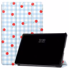 imoshion Coque tablette Design Trifold Samsung Galaxy Tab S9 11.0 pouces / S10 Lite / S10 FE / S9 FE 10.9 pouces - Cherry Check