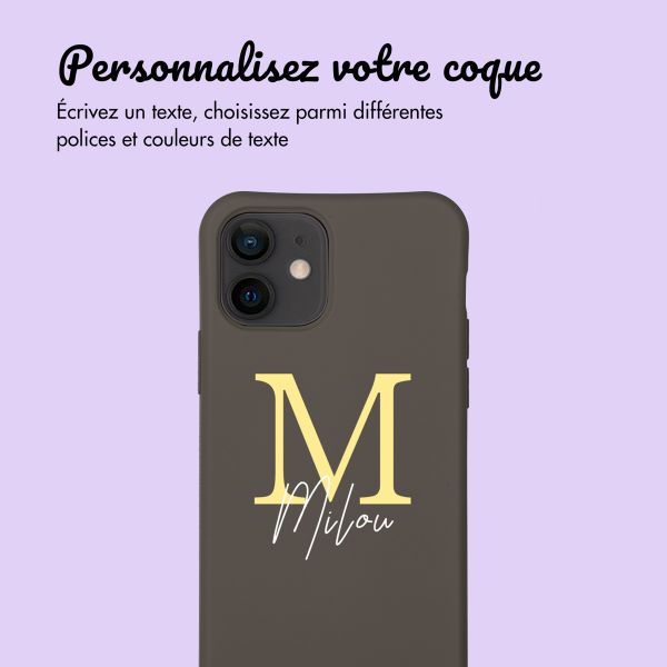 Coque Color MagSafe avec cordon amovible et photo et/ou texte personnalisés Apple iPhone 12 (Pro) - Lettre
