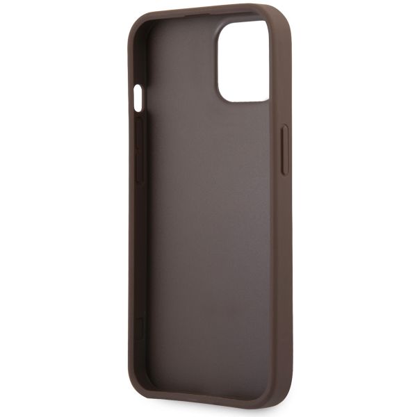 Guess Coque 4G Metal Logo Backcover Apple iPhone 13 - Marron