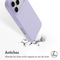 Accezz Coque Liquid Silicone avec MagSafe Apple iPhone 17 Pro - Lavender Gray