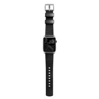 Nomad Bracelet moderne en cuir Apple Watch | 44/45/46/49 mm - Black / Silver