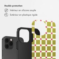 Selencia Coque arrière Vivid Apple iPhone 12 - Check This Olive