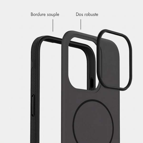 imoshion Coque arrière Color avec Thin MagSafe Ring Apple iPhone 15 Pro - Noir