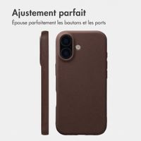 imoshion Coque arrière Texture Apple iPhone 16 - Marron foncé