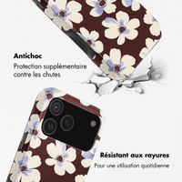 Selencia Coque arrière Vivid avec MagSafe Apple iPhone 18 Pro Max / 17 Pro Max - Choco Flower Pop