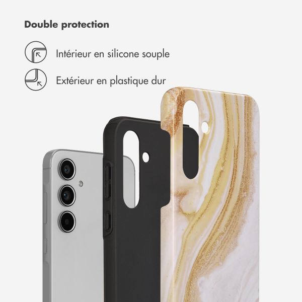 Selencia Coque arrière Vivid Samsung Galaxy A55 - Chic Marble Gold