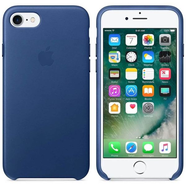 Apple Coque Leather Apple iPhone SE (2022 / 2020) / 8 / 7 / 6(s) - Sapphire