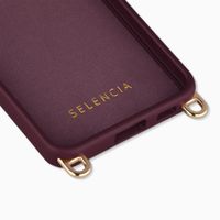 Selencia Coque arrière Rivièra avec MagSafe avec crochets amovibles Samsung Galaxy A57 (5G) - Bold Burgundy