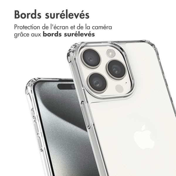 imoshion Coque avec dragonne + bracelet Apple iPhone 15 Pro Max - Perles Cœurs