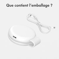 imoshion Chargeur de voyage sans fil 2-en-1 25 W - iPhone / AirPods / Apple Watch - Qi2.2 - Blanc