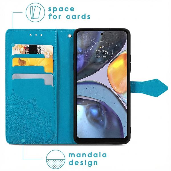 imoshion Etui de télephone Mandala Motorola Moto G22 - Turquoise