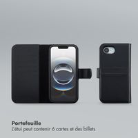 Selencia Étui portefeuille amovible Olyn avec MagSafe Apple iPhone 17e / 16e - Noir